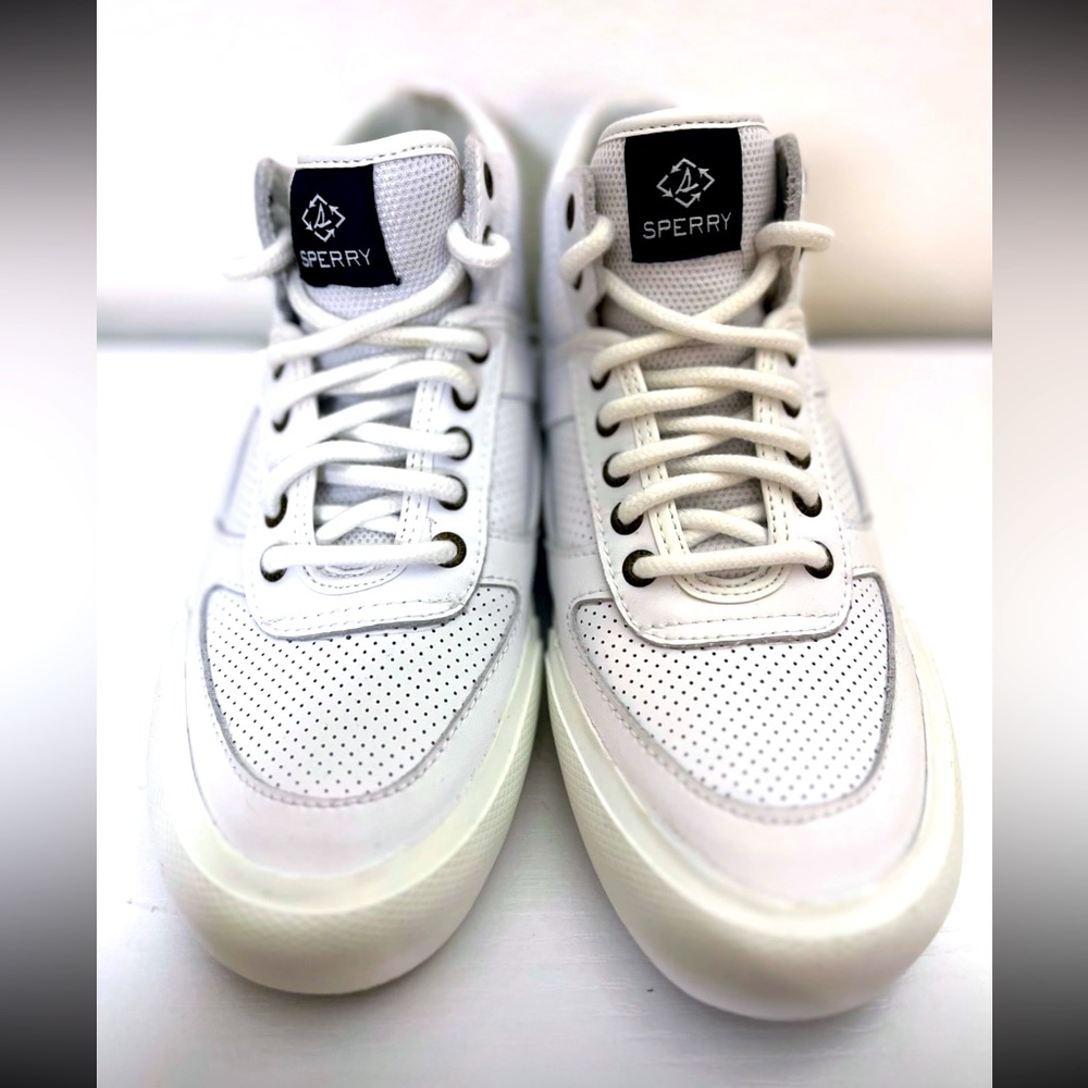 Sperry l Women's Soletide l Mid Seacycled Sneaker l White l Recycled Material 8